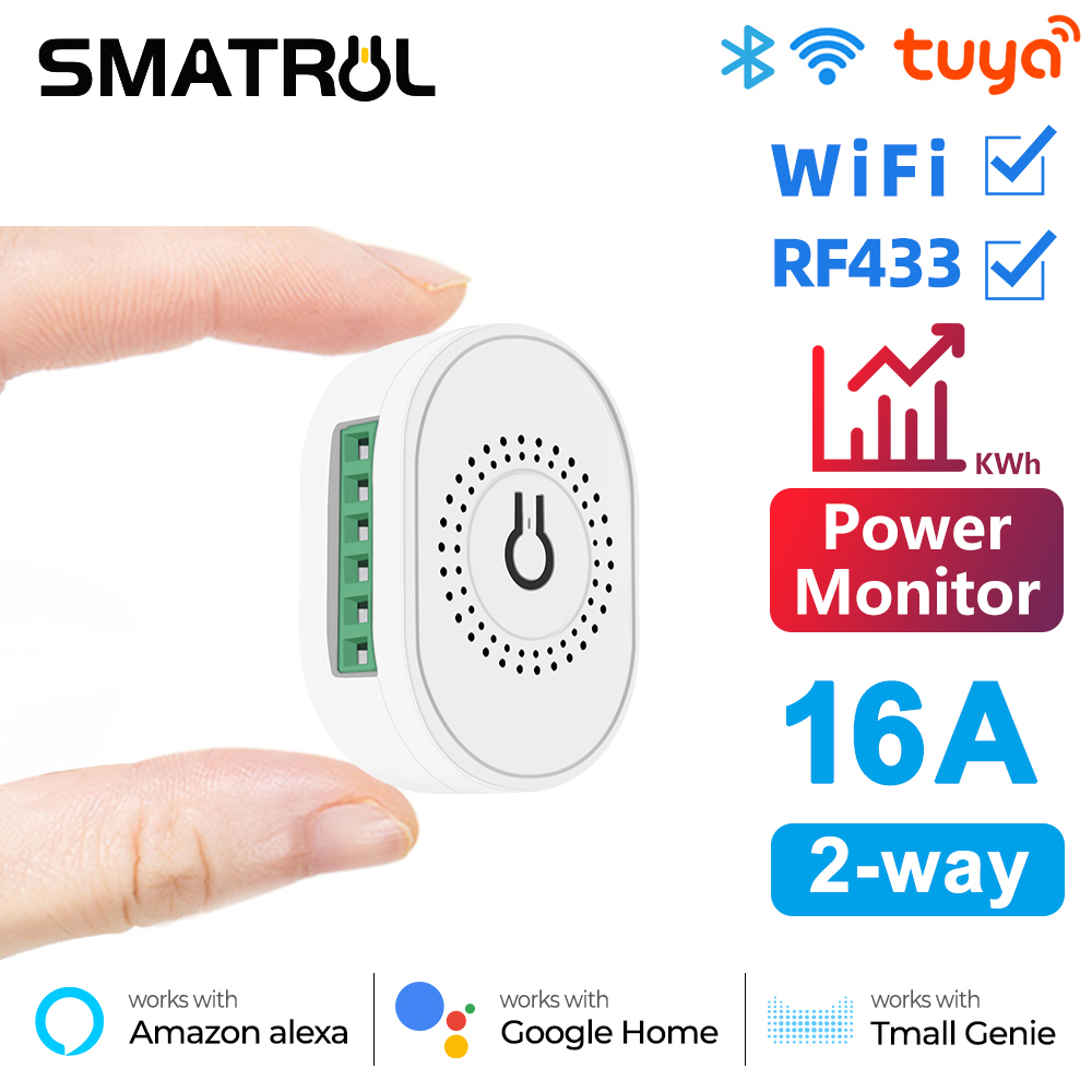 Home Automation Diy - เบ้า Power Monitor 16A Tuya WiFi