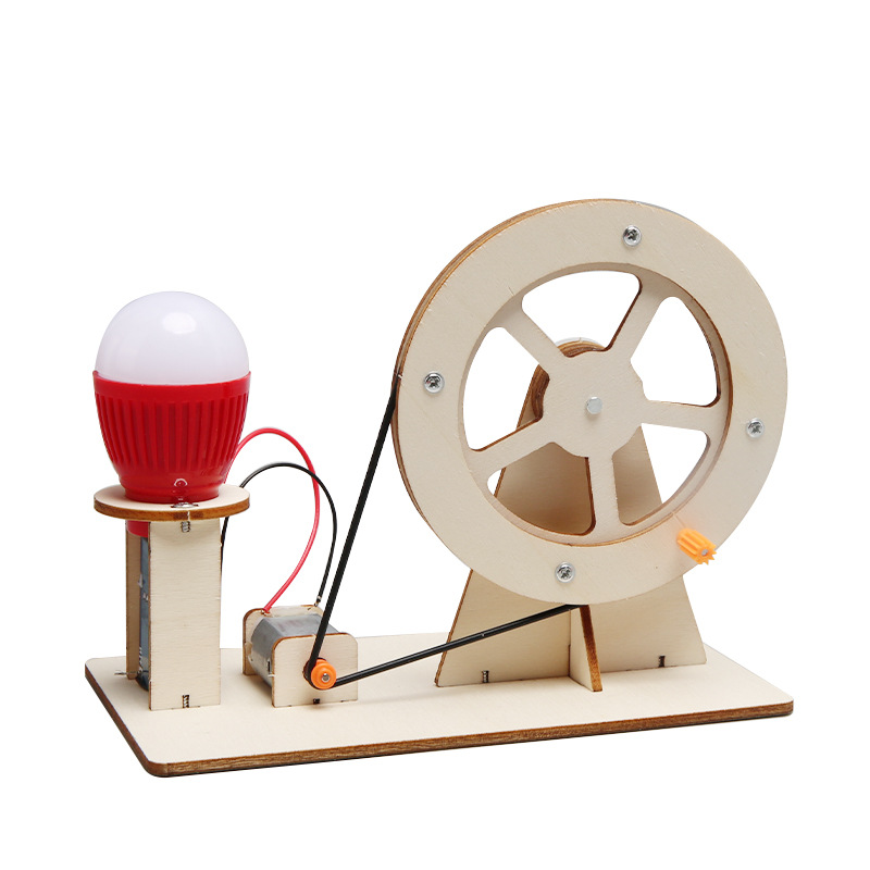 Diy Automation Projects - ชุดทดลองวิทยาศาสตร์ STEM หลอดไฟกังหันมือหมุน DIY ขนาดเล็ก ของเล่นเสริมทักษะสำหรับเด็ก
