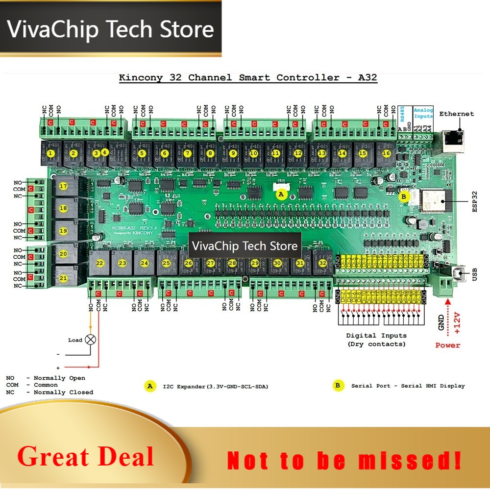 Home Automation With Arduino - VivaCTKC868-A32 ESP32 บอร์ดพัฒนา MQTT HTTP ESPhome