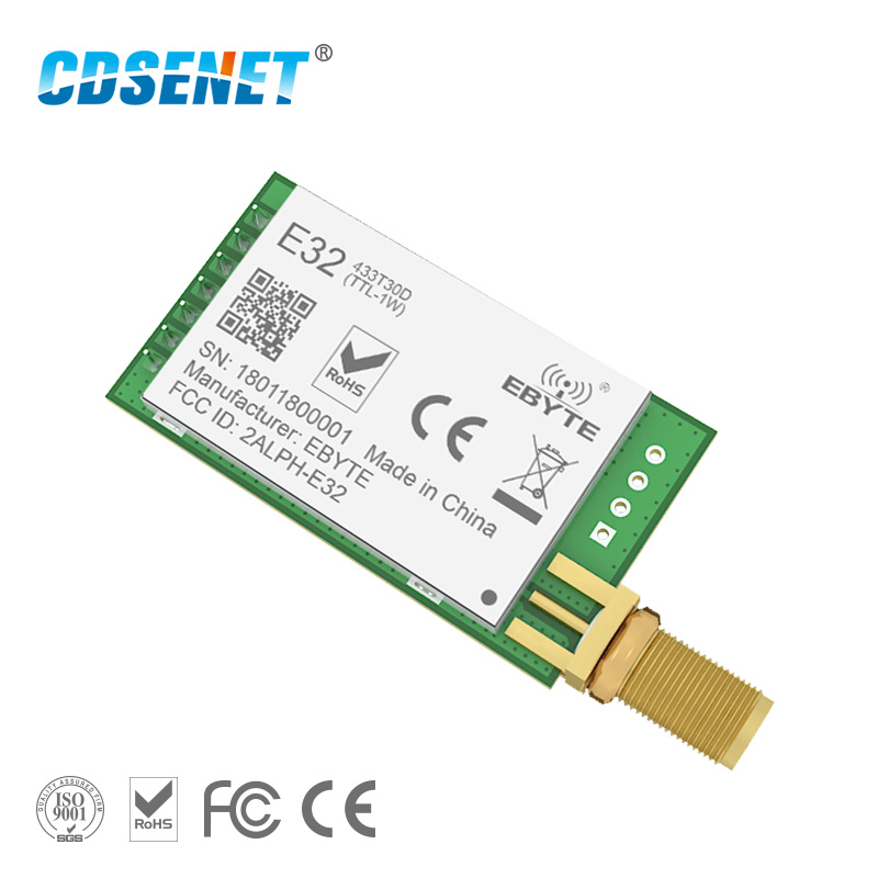 433Mhz Receiver Module - Lora ตัวรับส่งสัญญาณโมดูล433 MHz 8000M cdsenet E32-433T30D-V8ตัวรับส่งสัญญาณไร้สาย433
