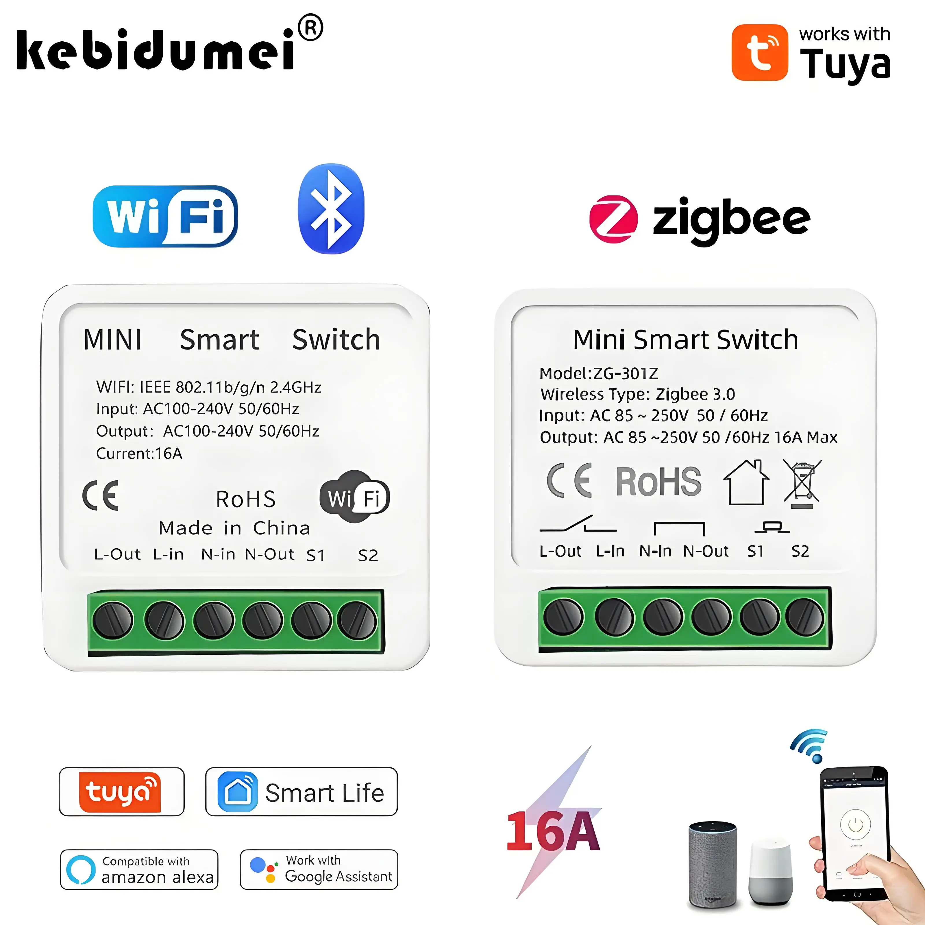 Smart Home Automation Diy - 16A Tuya Zigbee 3.0 มินิสมาร์ท DIY