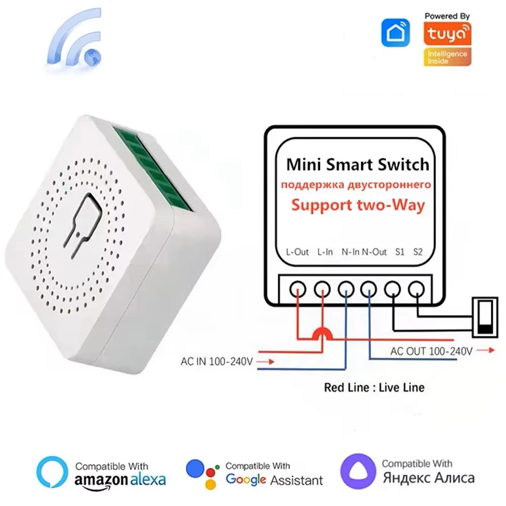Smart Home Automation Diy - สวิตช์อัจฉริยะ WiFi 16A โมดูลสวิตช์ไฟ DIY แบบ