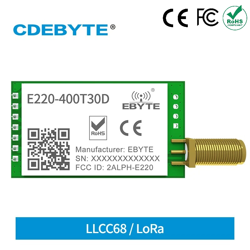 433Mhz Receiver Module - LLCC68 LoRa โมดูลไร้สาย433MHz 470MHz 30dBm ยาว10Km