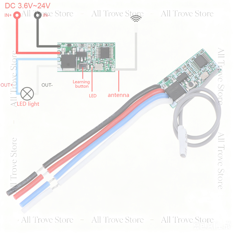 433 เมกะเฮิร์ตซ์ 1CH RF รีเลย์ - 433Mhz Receiver Module บทวิจารณ์และราคา