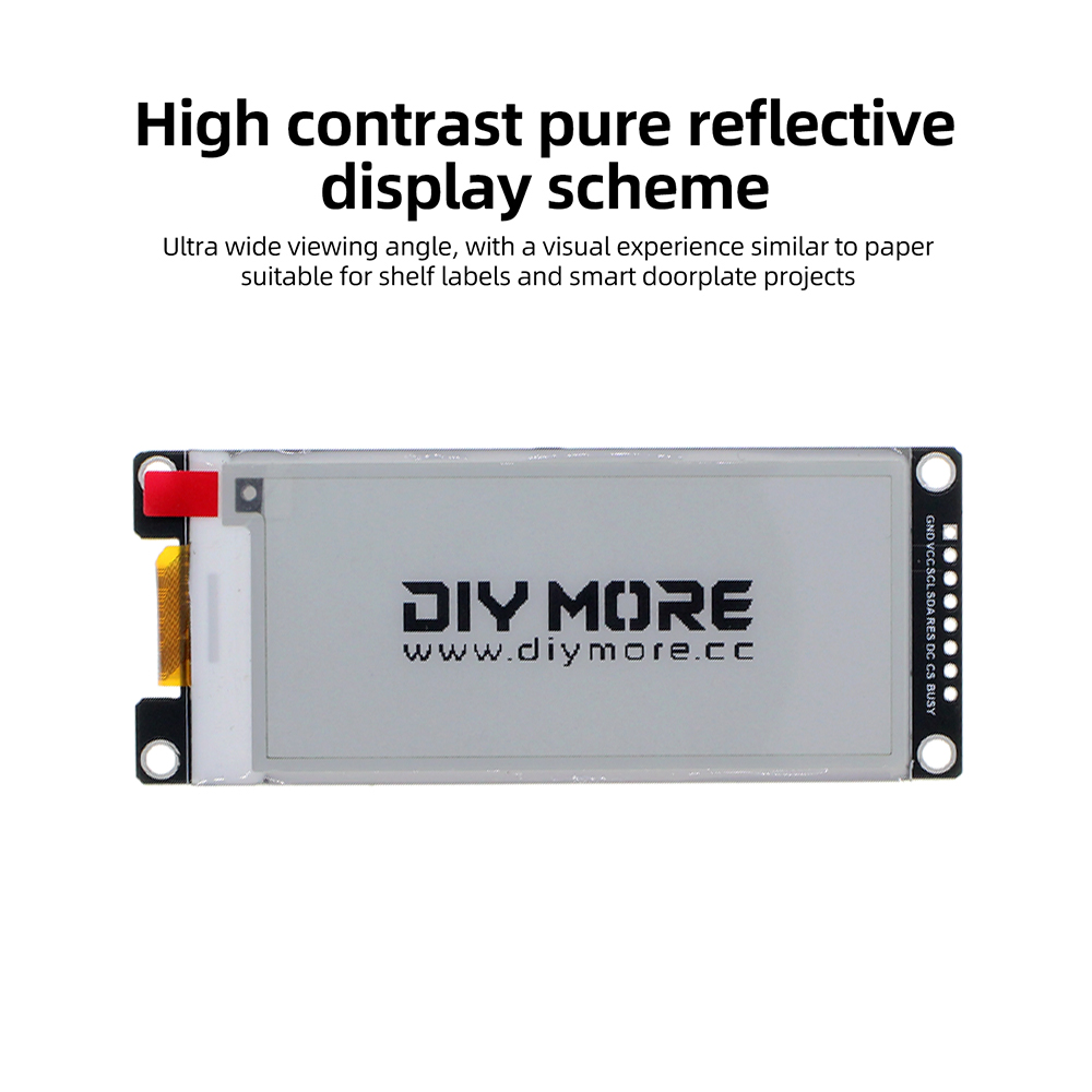 หน้าจอแสดงผลขนาด 2.9 นิ้ว สีดำ - Display Epaper 2.9 บทวิจารณ์และราคา
