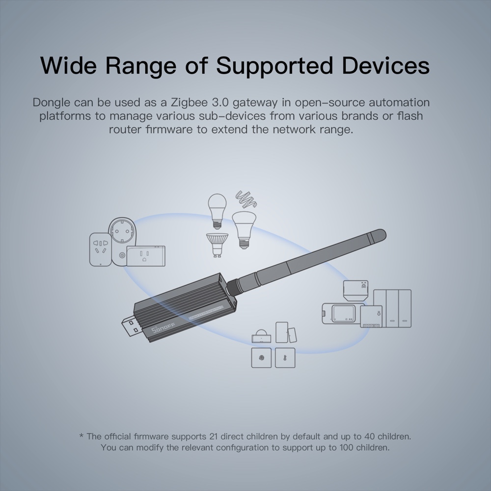 SONOFF เกตเวย์ Zigbee 3.0 ZBDo - Zigbee Coordinator Stick บทวิจารณ์และราคา